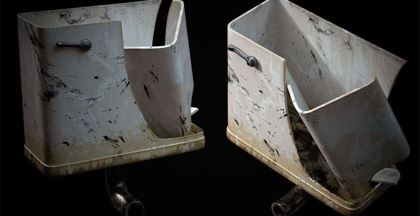 Tanque WC. Render IRAY en Substance Painter